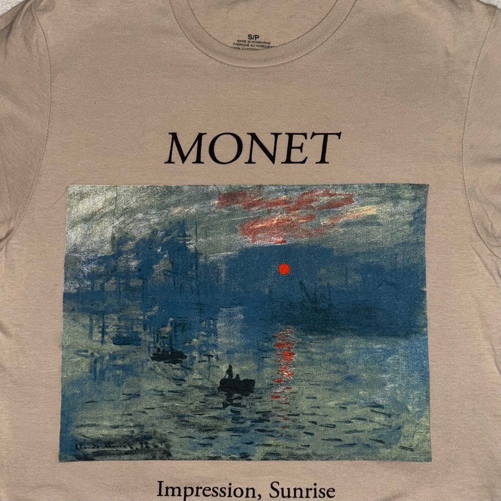 Monet Beige Graphic Tee